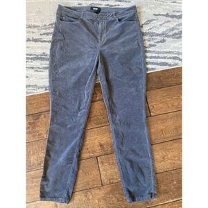 Paige Hoxton Women Jeans‎ 32 Wild Grey Corduroy Straight Slim Ankle Denim